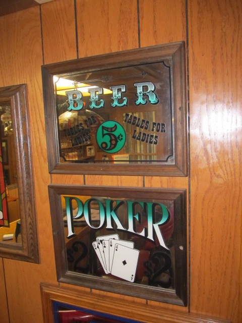 lot 11 image: Vintage POKER & BEER Bar Mirrors
