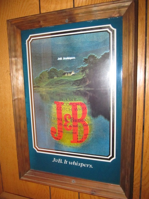 lot 13 image: Vintage J & B Scotch Whiskey Bar MirrorSign