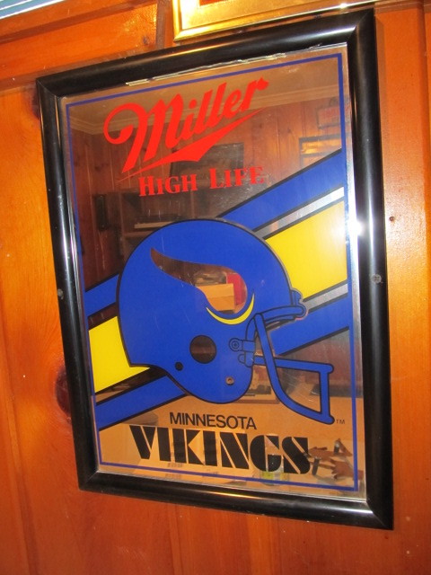 Miller High Life MN Vikings Mirror, 14.5x19.5 - Maring Auction