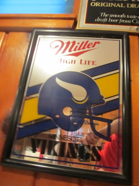 Miller High Life MN Vikings Mirror, 14.5x19.5 - Maring Auction