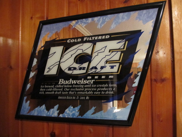 lot 43 image: BUD ICE Advertising Beer Mirror