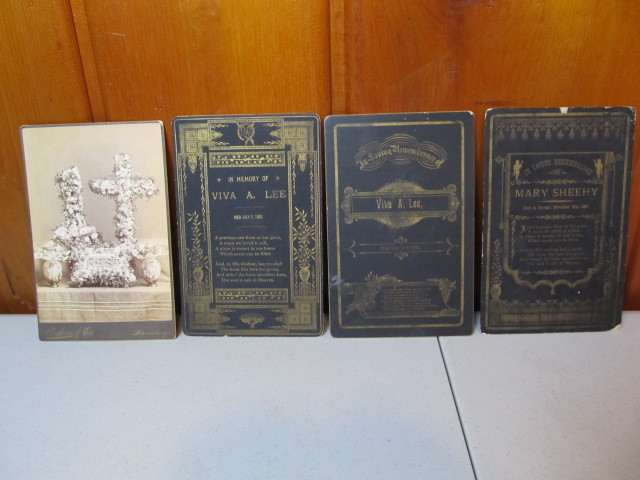 lot 60 image: Orig 1880s Funeral Cards