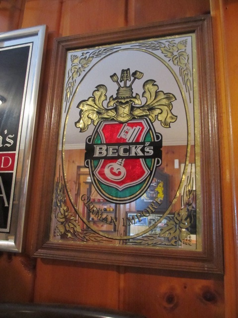 lot 73 image: Vintage BECKS Beer Advertising Mirror