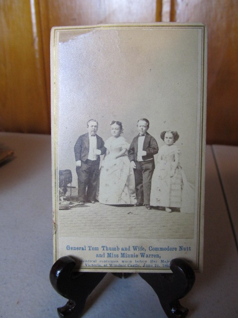 lot 86 image: Original SIGNED Tom Thumb, Commodore Nutt etc Carte de Visite Photo