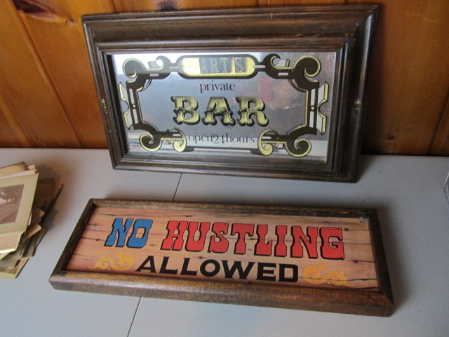 lot 89 image: 2 Vintage Bar Signs