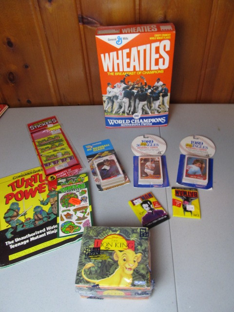 lot 111 image: Assorted UNOPENED Trading Cards & Sealed Wheaties Box