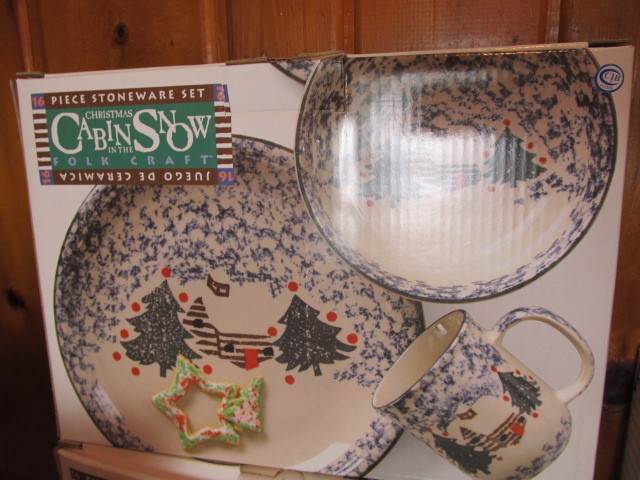 lot 83 image: Large Set of CABIN In The SNOW Stoneware Dish Set