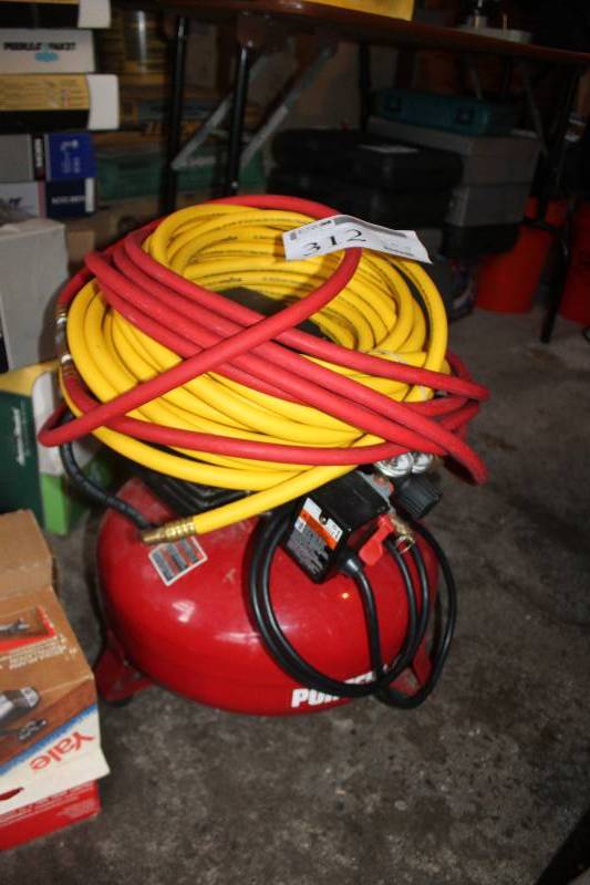 lot 312 image: Porter-Cable 135 psi 6-Gallon Pancake Air Compressor