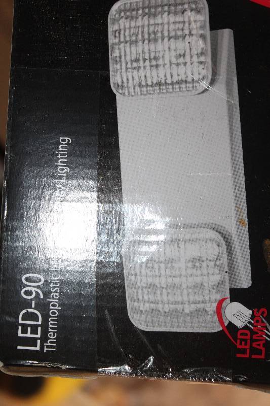 lot 394 image: Lot of (3) LED 90 Thermoplastic LED Emergency Lights