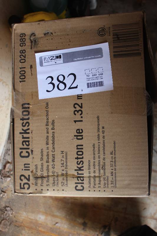 lot 382 image: Clarkston 52in. Ceiling Fan