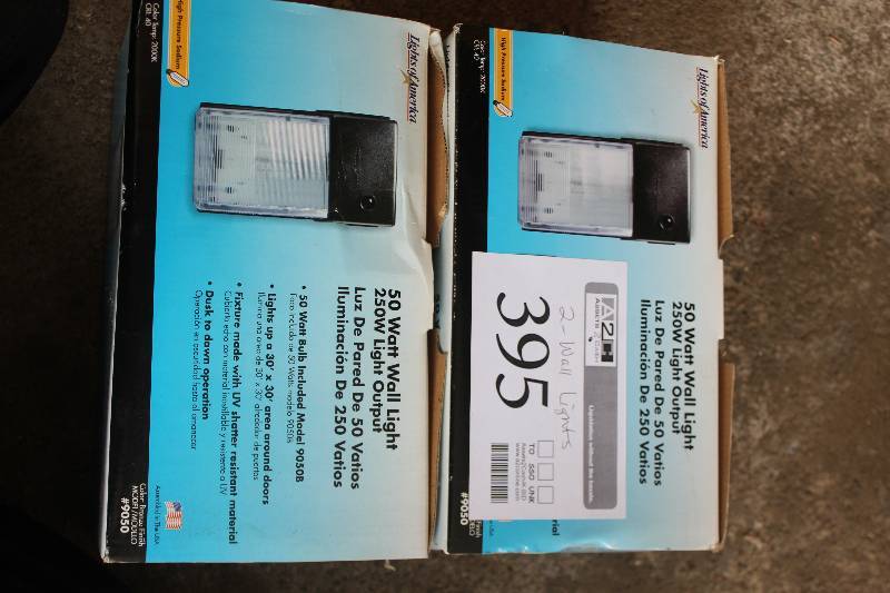 lot 395 image: Lot of (2) Lights Of America 50W Wall Lights