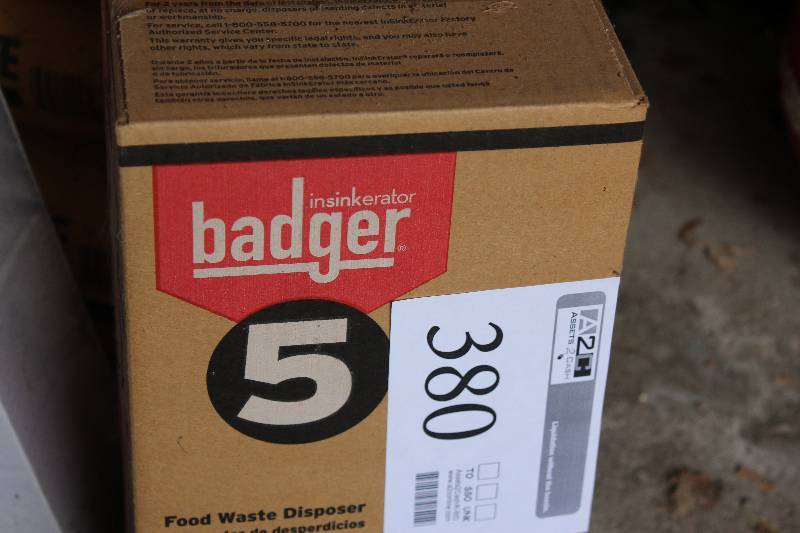 lot 380 image: Badger Insinkerator 12 hp Food Waste Disposer