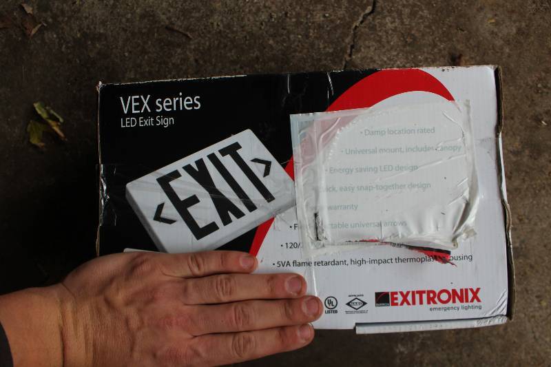 lot 418 image: Lot of (2) Exitronics VEX Series LED Exit Signs