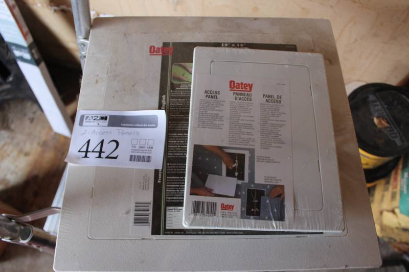 lot 442 image: Lot of (2) Oatey 14x14in. Access Panels