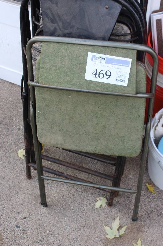 lot 469 image: Lot of (5) Folding Metal Chairs