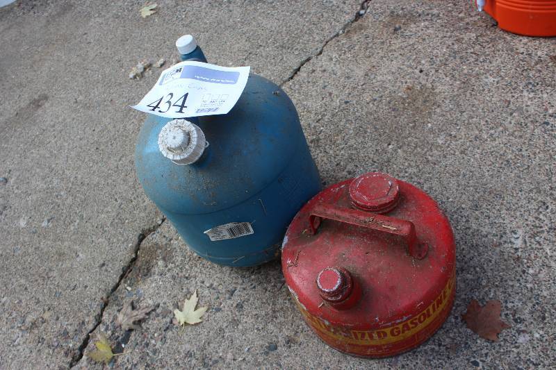 lot 434 image: Lot of (2) Gasoline, Kerosene Cans