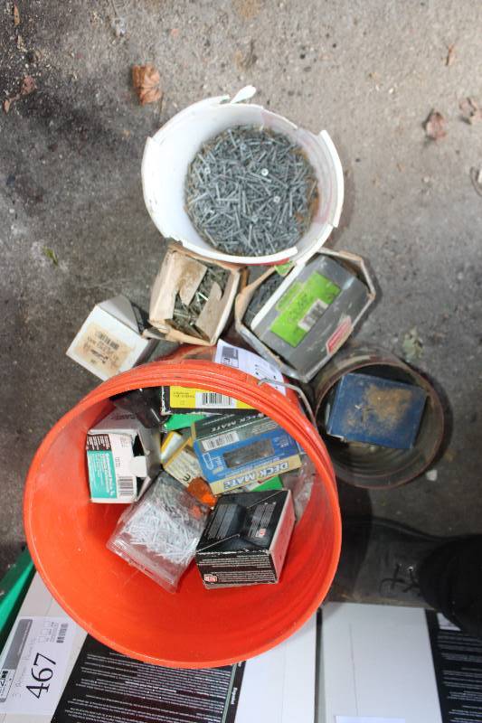 lot 502 image: Bucket Lot of Nails, Screws