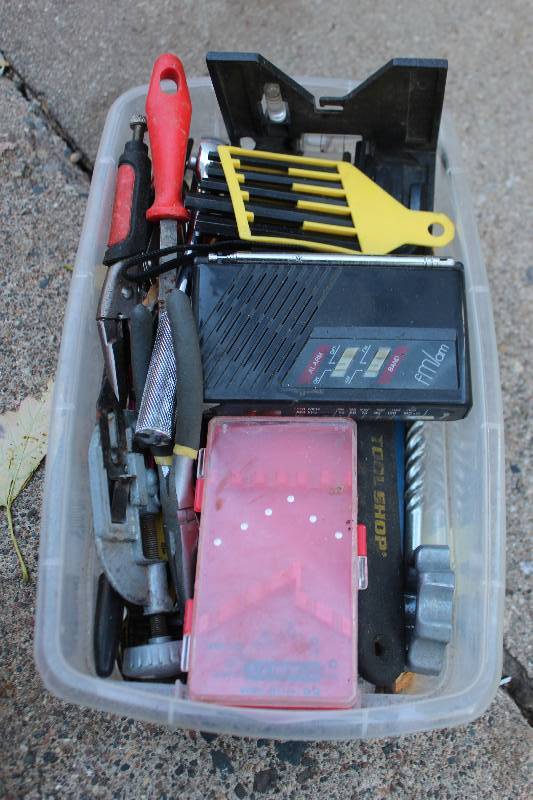 lot 516 image: Box Lot of Misc Tools Includes Punches, Files, Wrenches, And More