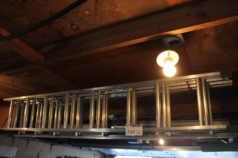 lot 344 image: 16ft. Aluminum Extension Ladder