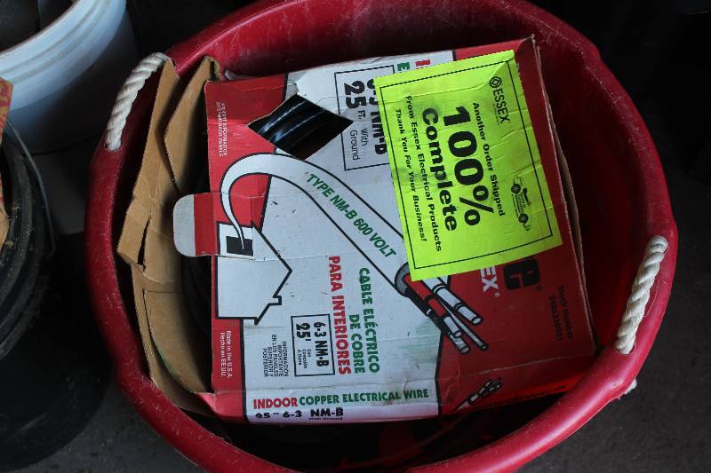 lot 539 image: Bucket Lot of Electrical Wire