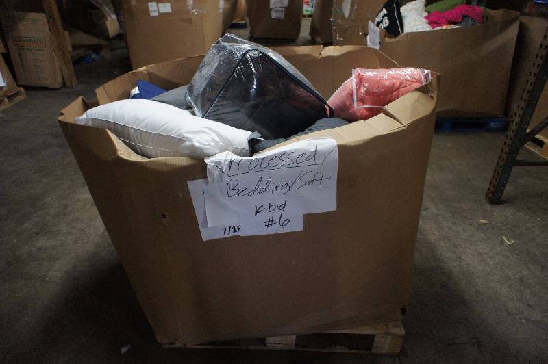 1 MASSIVE PALLET  LOT OF - CLOTHING - BEDDING - SOFT GOODS RELATED ITEMS - YOU GET EVERYTHING ON THE PALLET  TONS OF MONEY TO BE MADE