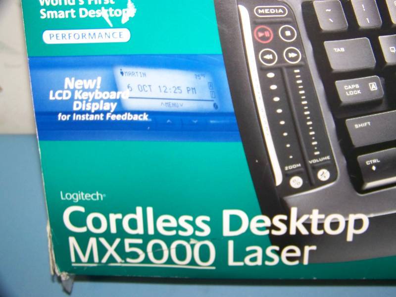 lot 107 image: Logitech, Desktop, Bluetooth, Wireless Compter  PC Keyboard and Laser Mouse in Original Box