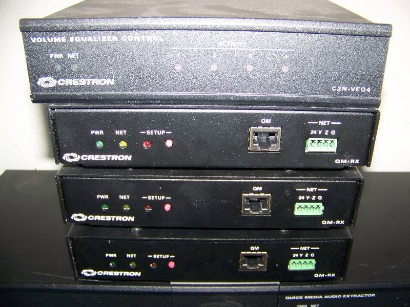 lot 89 image: Crestron, Audio Extractors, Transmitter, Touch Panels and Mounts
