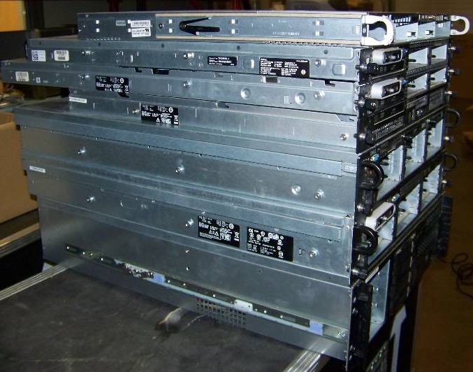 lot 120 image: (7) Computer  Network Hard Drive Chassis  Frames