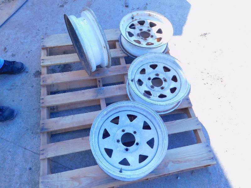 (4) 15 x 5 JJ Trailer Rims