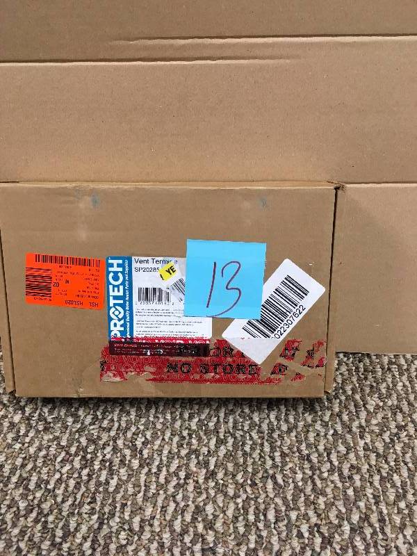lot 13 image: 2 in. PVC Horizontal Vent Termination Kit for Rheem High Efficiency Tankless Gas Water Heaters never used in box