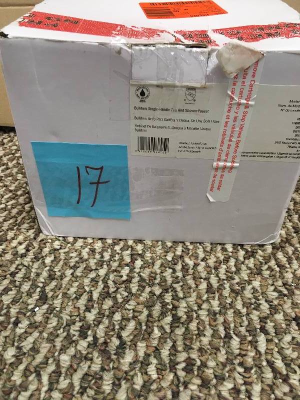 lot 17 image: Glacier Bay Builders 1-handle 1-spray Tub And Shower Faucet In Brushed never used in box