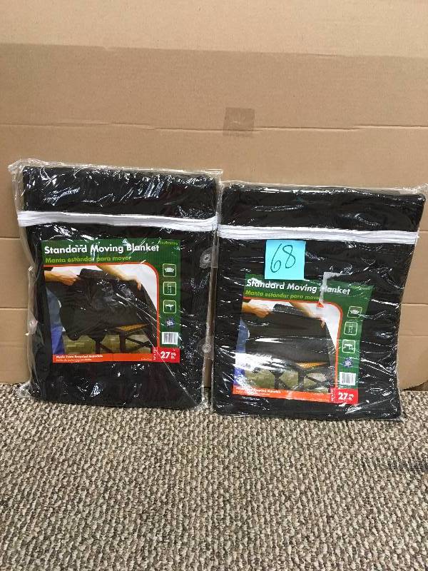 lot 68 image: The Home Depot Standard Moving Blanket total of two