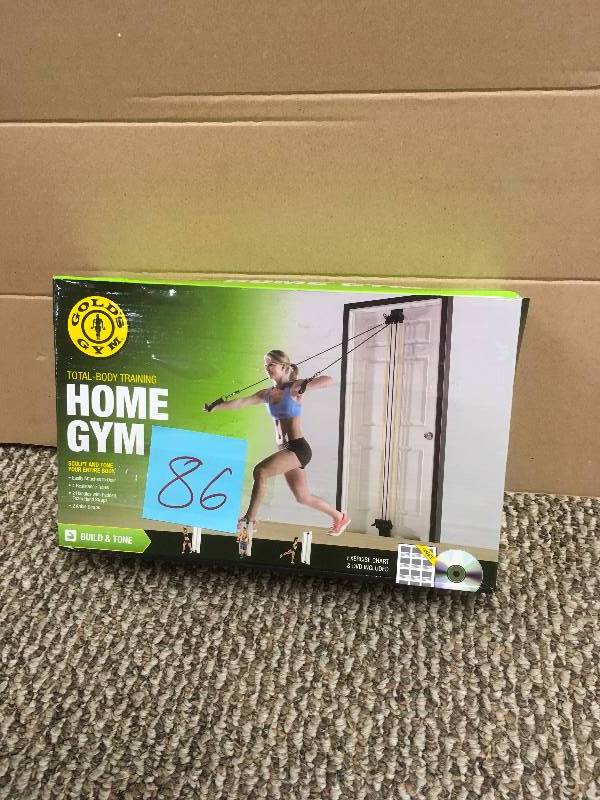 lot 86 image: Golds Gym Total- Body Training Home Gym  in box