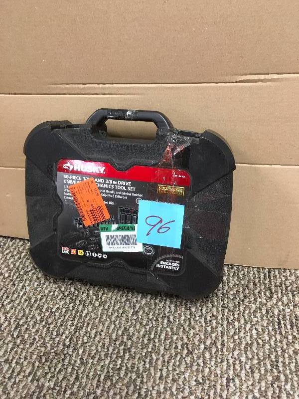 lot 96 image: 60-piece Universal Mechanics Tool Set 100-position In Industrial Black in case
