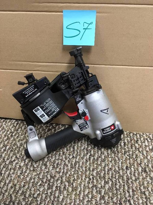 lot 57 image: Porter-Cable 15 Degree 1-34 in. Coil Roofing Nailer in box