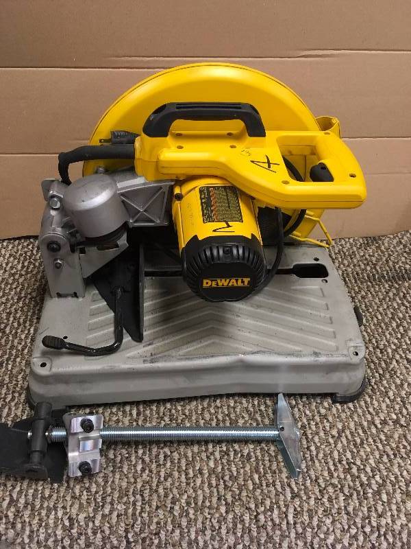lot 111 image: DeWalt 14 in. Chop Saw in box MSRP $199 good working condition