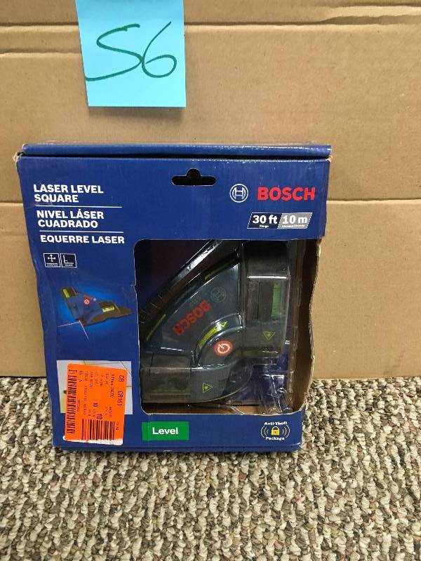 lot 56 image: Bosch Tile Laser Square Laser Level in box