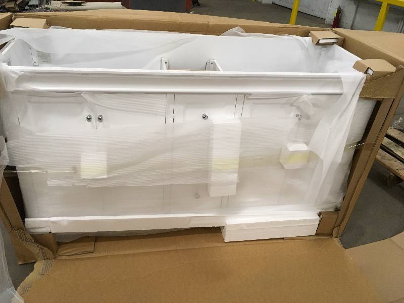 Naples 60 in. W x 21-34 in. D Bath Vanity Cabinet Only in White model NAWA6021D