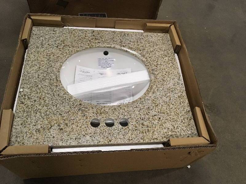 Pegasus Bathroom 25 in. x 22 in. Granite Vanity Top