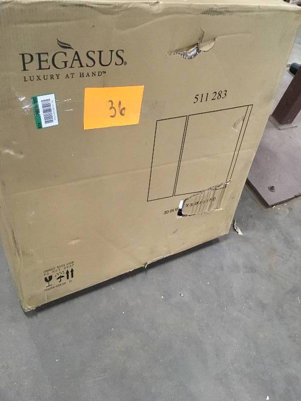 Pegasus 30 in. x 30 in. Frameless Recessed or Surface-Mount Bi-View Bathroom Medicine Cabinet with Beveled Mirror open box never used