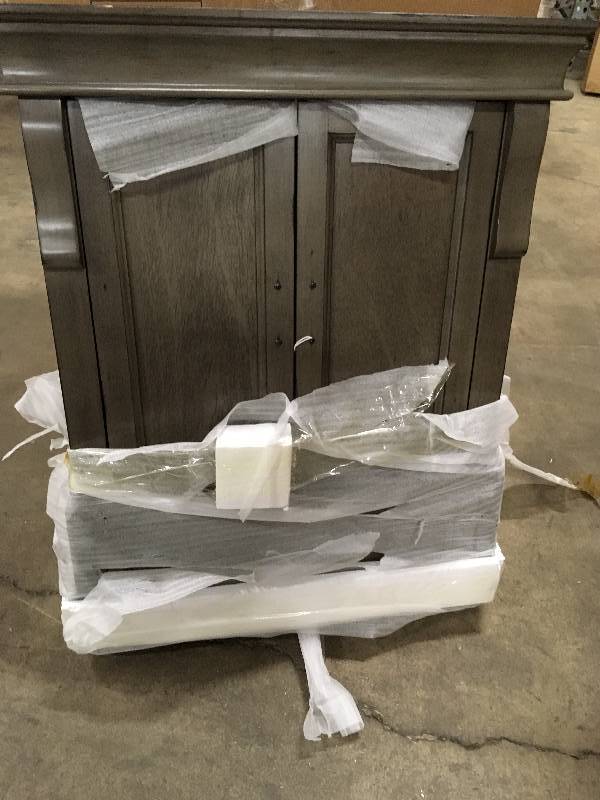 Home Decorators Collection Naples 26-34 in. W Bathroom Storage Wall Cabinet damage on top see pictures