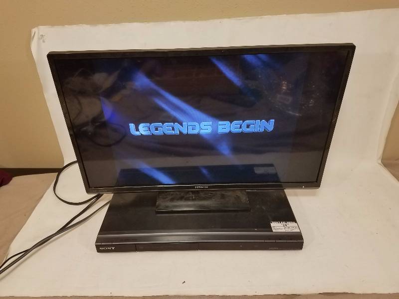 lot 62 image: Hitachi Tv and Sony DVD Player