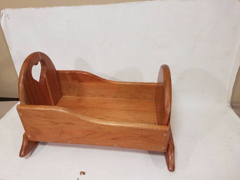 lot 66 image: Hand made Wooden Doll Cradle