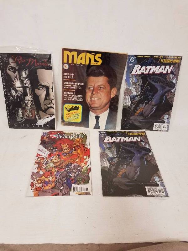 lot 84 image: Comics and Collectible JFK Mans Magazine