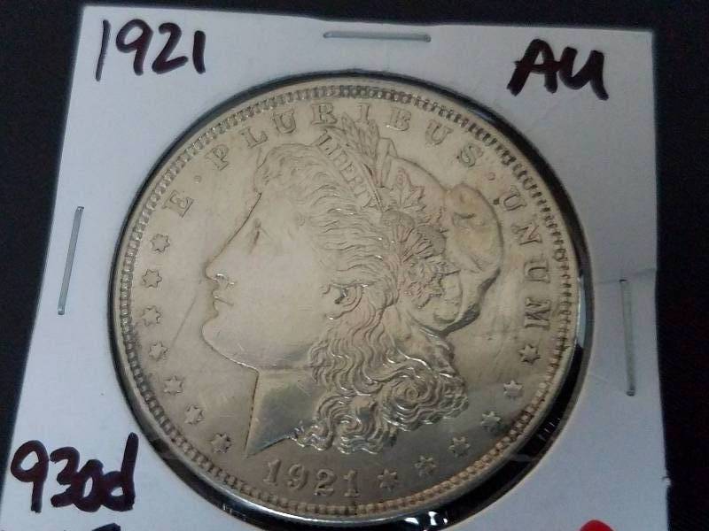 lot 106 image: 1921 - P Morgan Silver Dollar AU