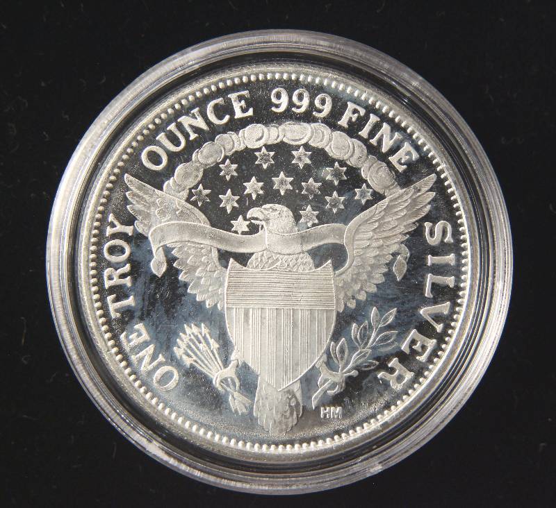 1 TROY OZ. .999 FINE SILVER KENNEDY HALF DESIGN IN AIRTITE