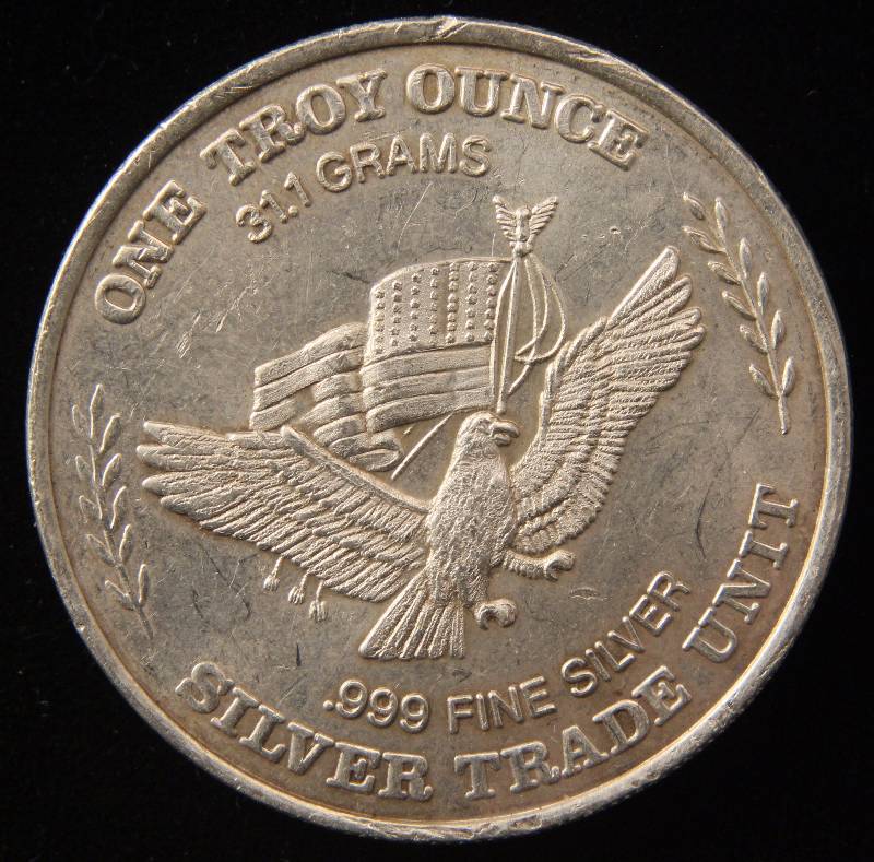 PRE AMERICAN SILVER EAGLE 1 TROY OZ. .999 FINE SILVER ROUND FROM STRATEGIC STOCKPILE OF SILVER STORED AT US ASSAY OFFICE SAN FRANCISCO 1981