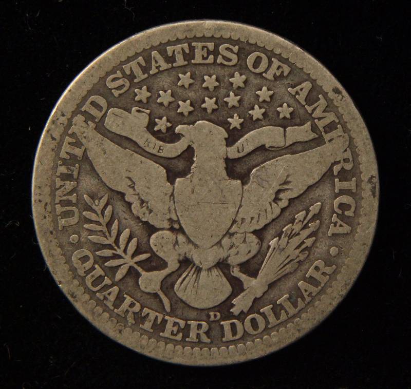 1915-D BARBER SILVER QUARTER