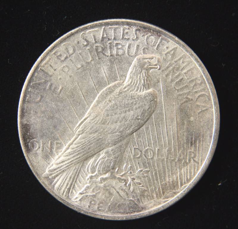 1922 PEACE SILVER DOLLAR AU UNC LIGHTLY TONED