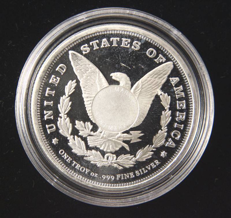 1 TROY OZ. .999 FINE SILVER MORGAN DOLLAR DESIGN IN AIRTITE